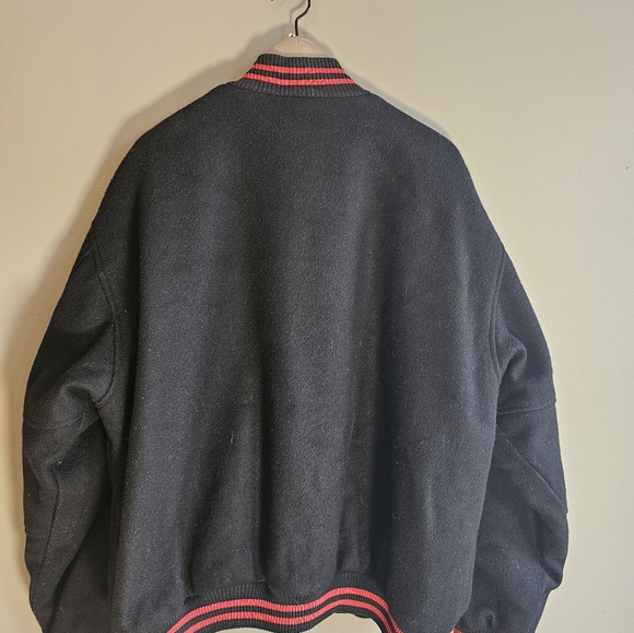 Vintage 90's Wool Blend Men's Bomber Jacket Sz XL - Picture 5 of 5